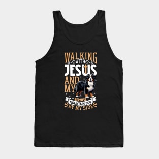 Jesus and dog - Bernese Mountain Dog Tank Top